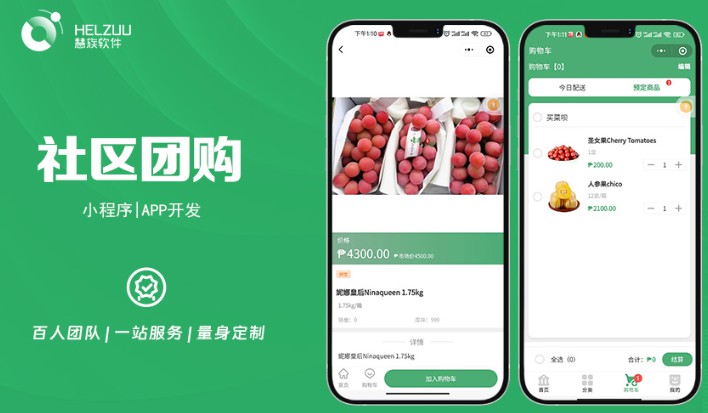 社区团购分销零售新电商APP定制秒杀拼团同城生鲜配送开发